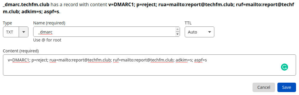cloudflare dmarc